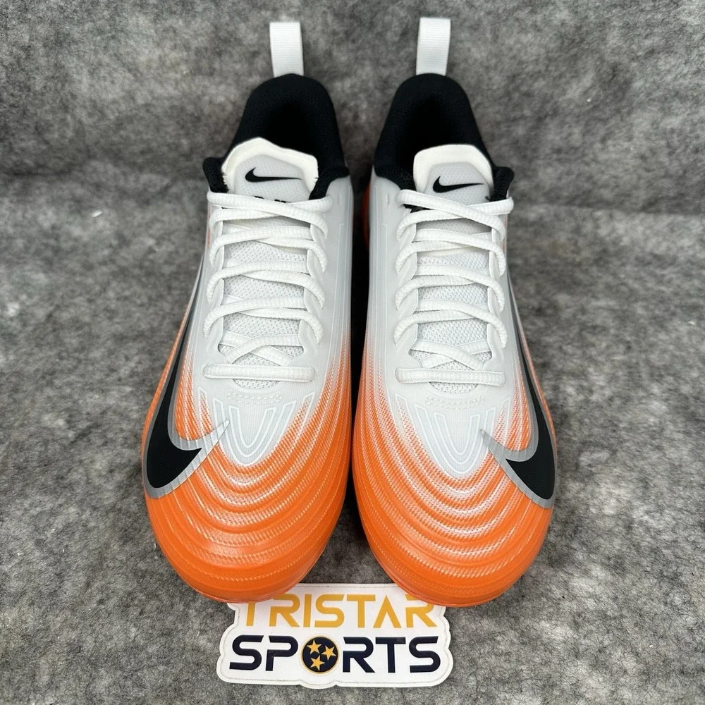Nike Vapor Speed 3 Football Cleats Mens Size 8.5 White Orange Black HM8849-104